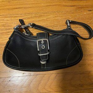 Coach Hampton Demi shoulder bag- Black Leather